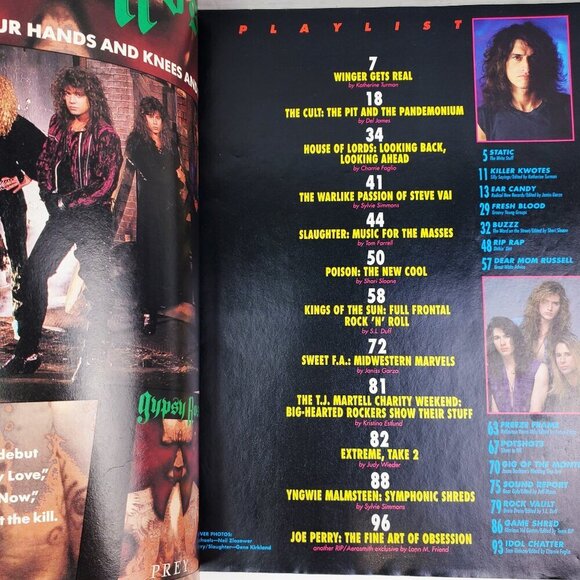 RIP Magazine Metallica Poison Cult Vai Ratt Slaughter VTG Oct. 1990 Unread Stock - Picture 9 of 11